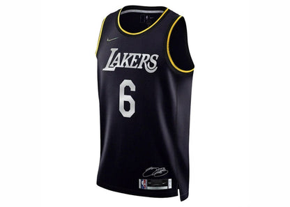 Nike NBA L.A. Lakers LeBron James Black MVP Swingman Jersey Black