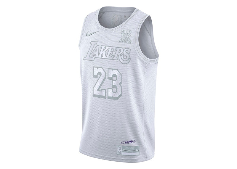 Nike NBA LA Lakers MVP Lebron James 23 Authentic Swingman Jersey White