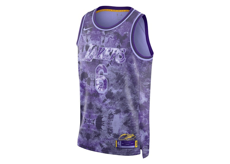 Nike NBA LeBron James Los Angeles Lakers 2022/23 Select Series Jersey Purple Pulse