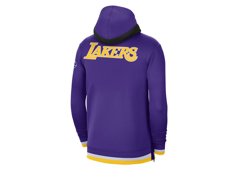 Nike NBA Los Angeles Lakers Away Showtime Dri-Fit Full-Zip Hoodie Purple