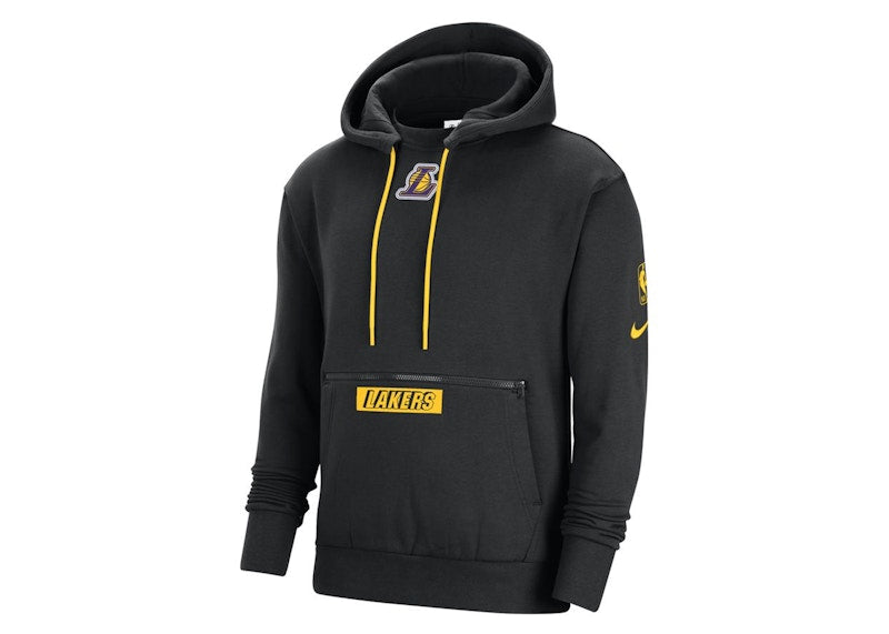 Nike NBA Los Angeles Lakers Courtside Fleece Loose Fit Hoodie Black