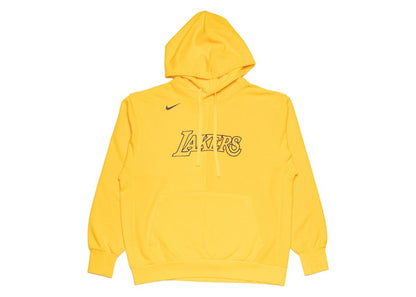 Nike NBA Los Angeles Lakers Courtside Fleece Loose Fit Hoodie Yellow/Purple