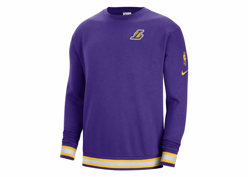 Nike NBA Los Angeles Lakers Courtside Fleece Loose Fit Sweatshirt Purple