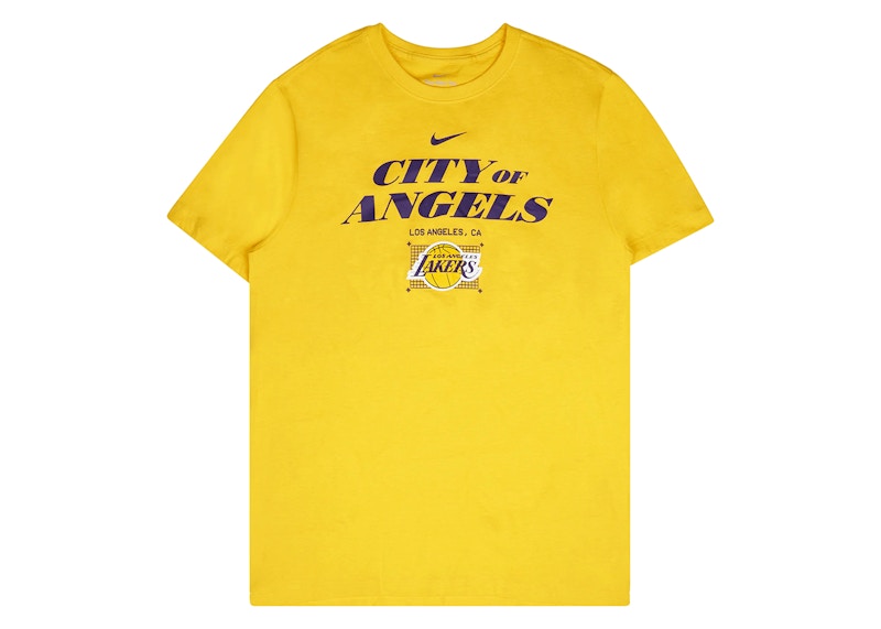 Nike NBA Los Angeles Lakers Courtside T-shirt Yellow/Purple
