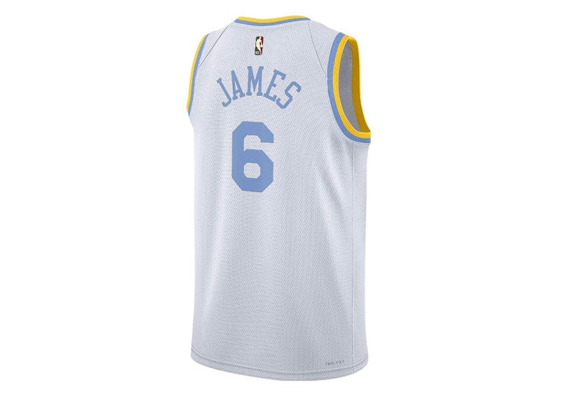 Nike NBA Los Angeles Lakers Dri-FIT Swingman Jersey White/Baby Blue/Yellow