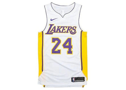 Nike NBA Los Angeles Lakers Icon Edition Kobe Bryant Authentic Jersey White/Purple/Amarillo