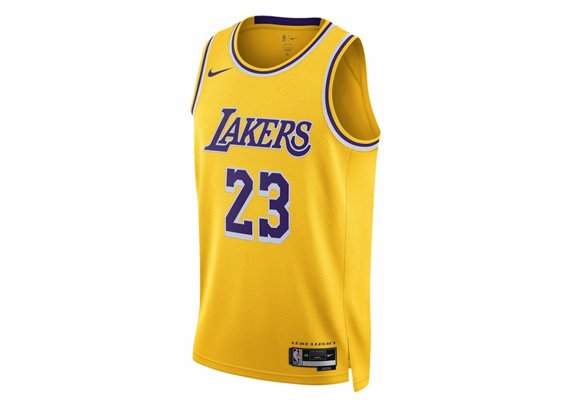 Nike NBA Los Angeles Lakers Icon Edition LeBron James 2022/23 Jersey Amarillo