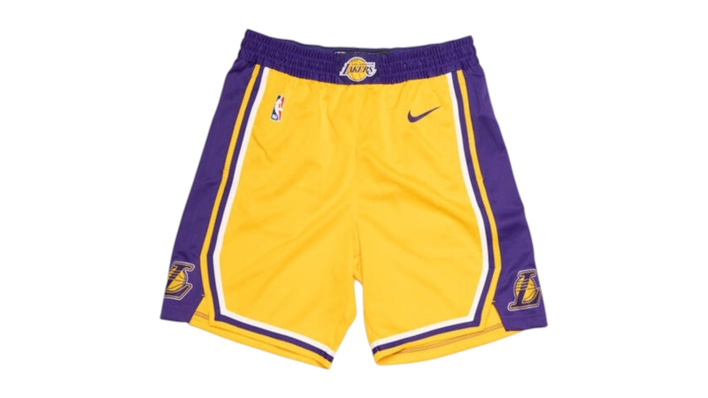 Nike NBA Los Angeles Lakers Icon Edition Swingman Dri-FIT Shorts Yellow/Purple