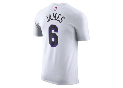 Nike NBA Los Angeles Lakers LeBron James City Edition T-shirt White