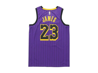 Nike NBA Los Angeles Lakers LeBron James City Fan Edition Jersey Purple
