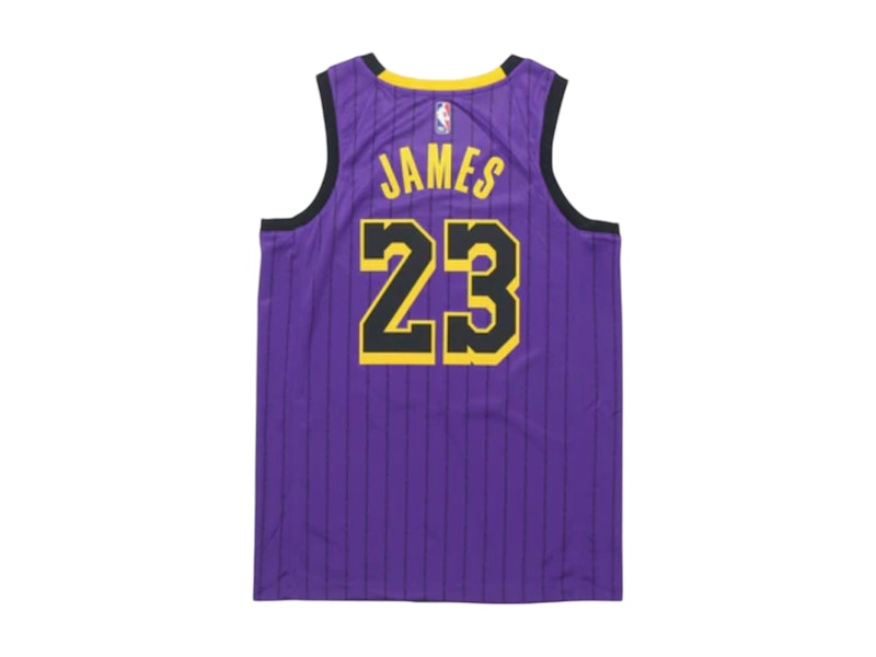 Nike NBA Los Angeles Lakers LeBron James City Fan Edition Jersey Purple