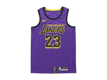 Nike NBA Los Angeles Lakers LeBron James City Fan Edition Jersey Purple