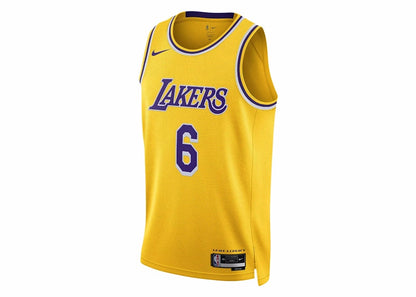 Nike NBA Los Angeles Lakers LeBron James Icon Edition Jersey Yellow/Purple
