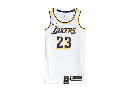 Nike NBA Los Angeles Lakers LeBron James Association Edition Swingman Jersey White