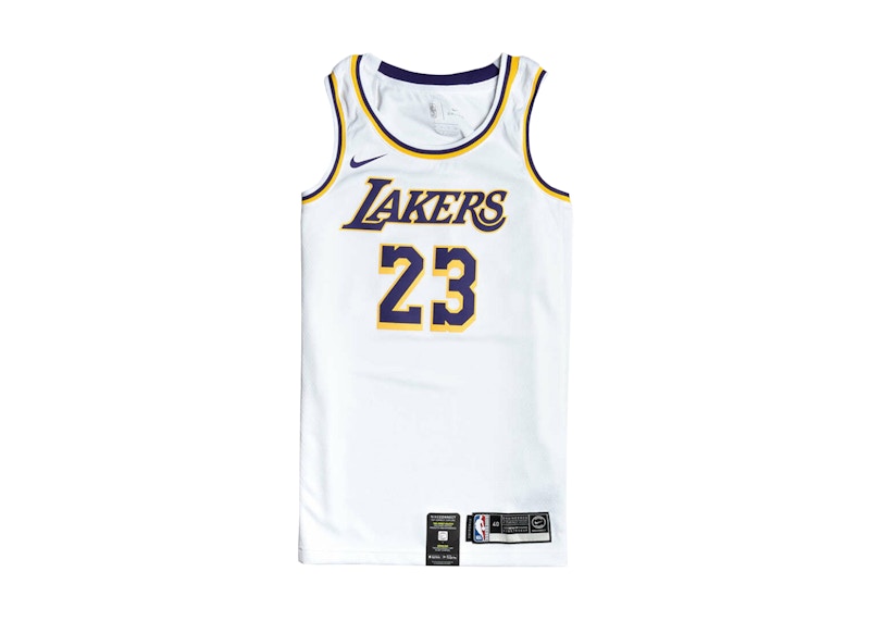 Nike NBA Los Angeles Lakers LeBron James Association Edition Swingman Jersey White