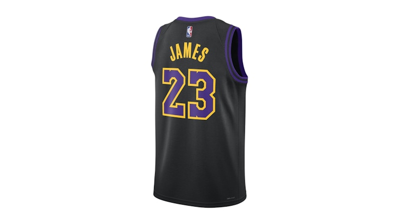 Nike NBA Los Angeles Lakers Lebron James City Edition 2023-2024 Swingman Jersey Black