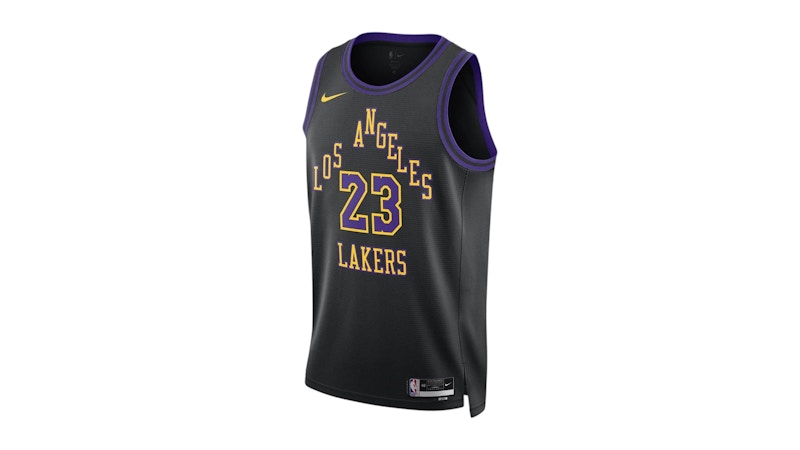 Nike NBA Los Angeles Lakers Lebron James City Edition 2023-2024 Swingman Jersey Black