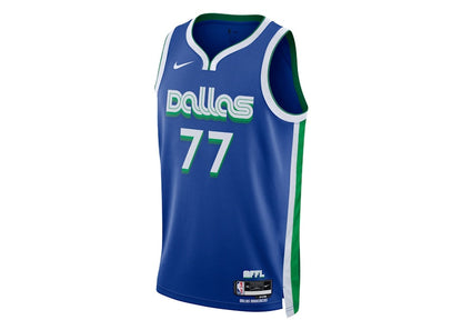 Nike NBA Luka Doncic Dallas Mavericks City Edition Swingman Jersey Rush Blue