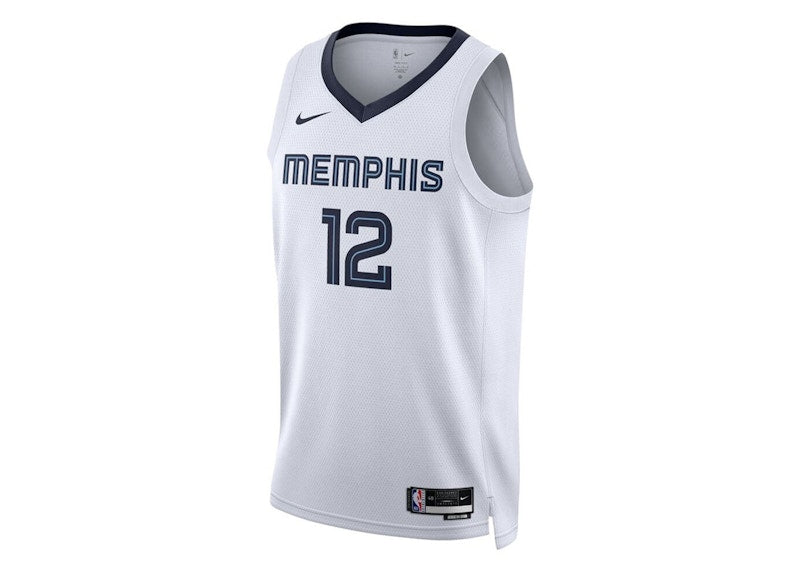 Nike NBA Memphis Grizzlies Ja Morant Association Edition Dri-FIT Swingman Jersey White/Dark Blue