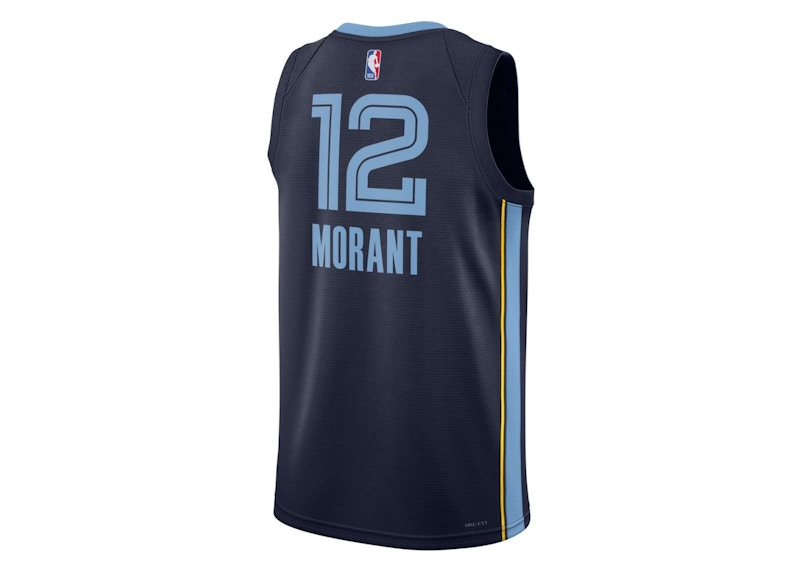 Nike NBA Memphis Grizzlies Ja Morant Icon Edition Dri-FIT Swingman Jersey Dark Blue/Light Blue