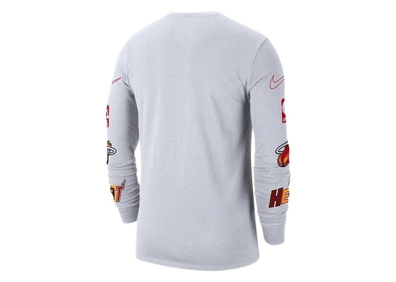Nike NBA Miami Heat City Edition Long Sleeve T-shirt White