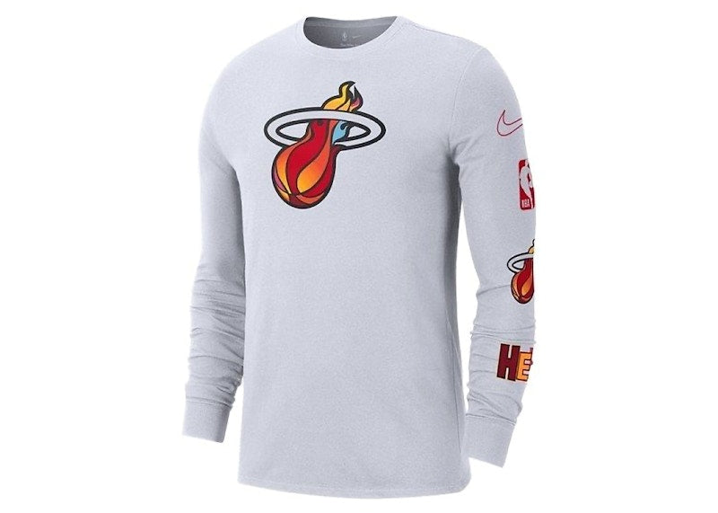 Nike NBA Miami Heat City Edition Long Sleeve T-shirt White