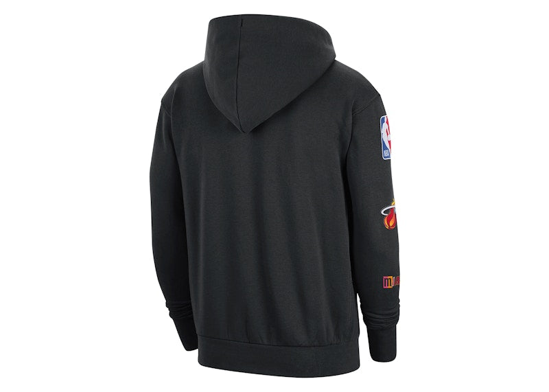 Nike NBA Miami Heat Courtside City Edition Fleece Loose Fit Hoodie Black