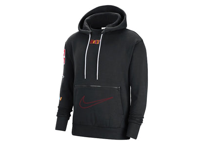 Nike NBA Miami Heat Courtside City Edition Fleece Loose Fit Hoodie Black