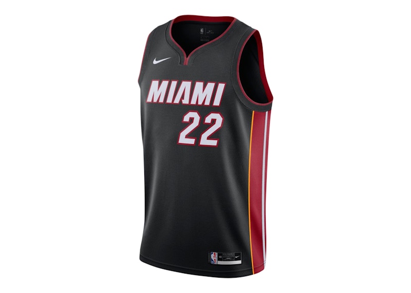 Nike NBA Miami Heat Jimmy Butler Heat Icon Edition 2020 Swingman Jersey Black/Tough Red/Sundial