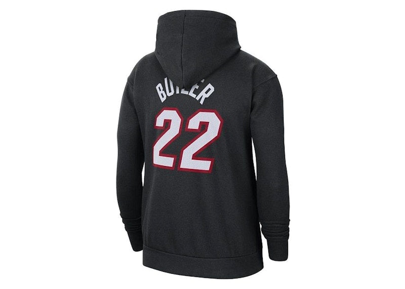 Nike NBA Miami Heat Jimmy Butler Essential Fleece Loose Pullover Fit Hoodie Black