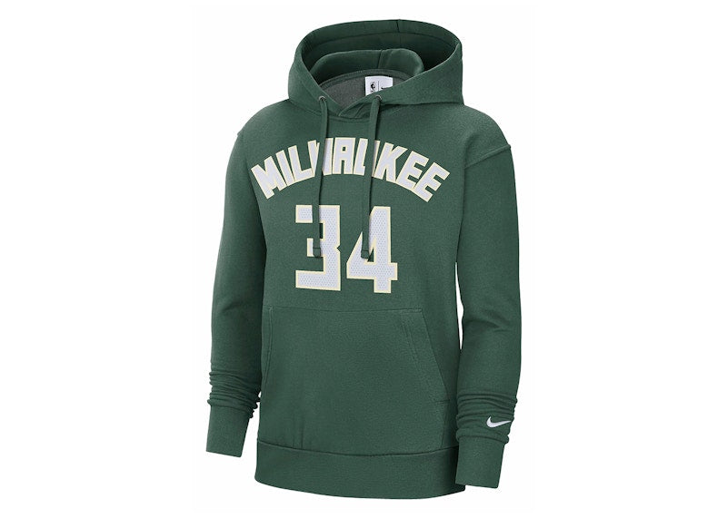 Nike NBA Milwaukee Bucks Giannis Antetokounmpo Essential Fleece Hoodie Green