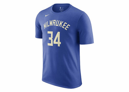 Nike NBA Milwaukee Bucks Giannis Antetokounpo City Edition T-shirt Blue/Sail