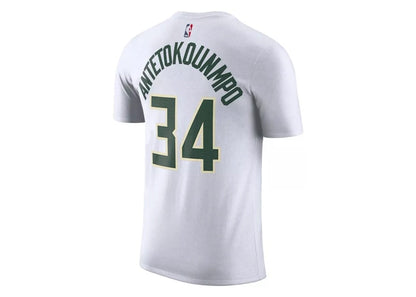 Nike NBA Milwaukee Bucks Giannis Antetokounpo T-shirt White/Green
