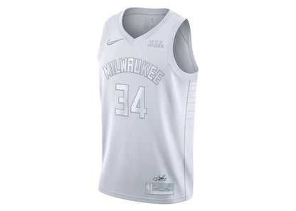Nike NBA Milwaukee Bucks MVP 34 Antetokounmpo Swingman Jersey White