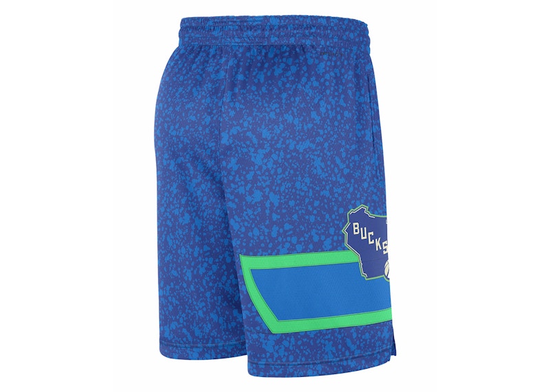 Nike NBA Milwaukee Bucks Swingman City Edition Dri-Fit Shorts Photo Blue/Flat Opal