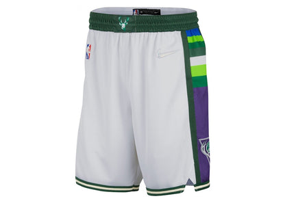 Nike NBA Milwaukee Bucks Swingman City Edition Dri-fit Shorts Shorts White