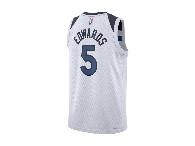 Nike NBA Minnesota Timberwolves Anthony Edwards Association Edition Swingman Jersey White/Navy