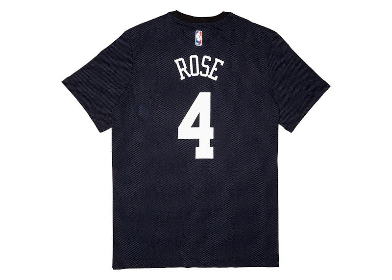 Nike NBA New York Knicks Derrick Rose T-shirt Black/White/Blue