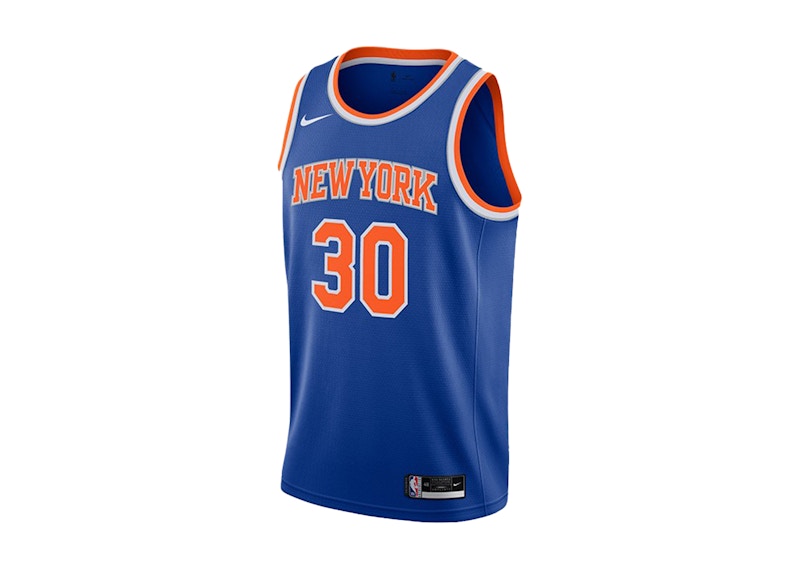 Nike NBA New York Knicks Icon Edition 2020 Julius Randle 30 Dri-FIT Swingman Jersey Rush Blue