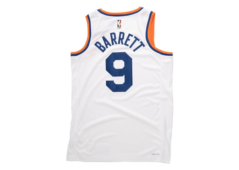 Nike NBA New York Knicks RJ Barrett Classic Edition Jersey White/Blue