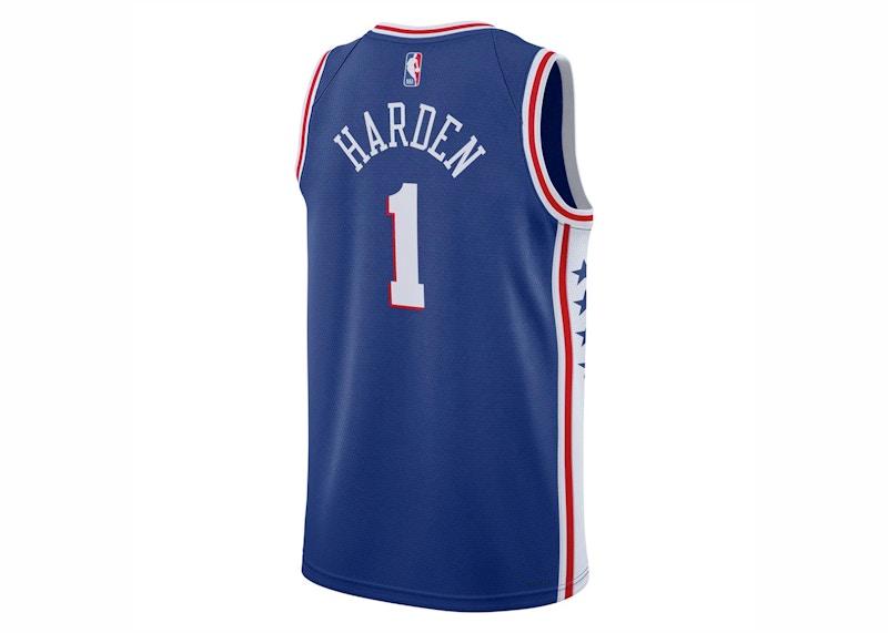 Nike NBA Philadelphia 76Ers Icon Edition Jersey Rush Blue/University Red/White