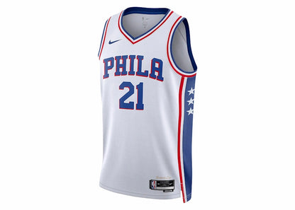 Nike NBA Philadelphia 76ers Association Edition Jersey Cloud White/Royal Blue/University Red