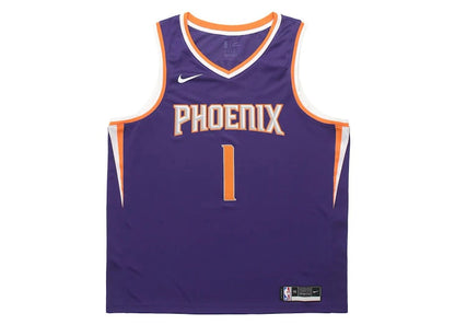 Nike NBA Phoenix Suns Devin Booker Icon Edition 2023 Swingman Jersey Purple/Orange/White