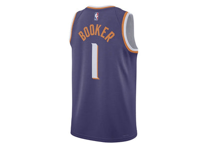 Nike NBA Phoenix Suns Devin Booker Icon Edition Dri-Fit Swingman Jersey Purple/White