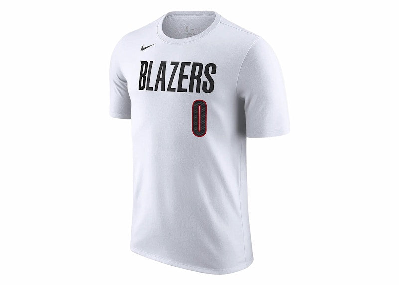 Nike NBA Portland Trail Blazers Damian Lillard T-shirt White