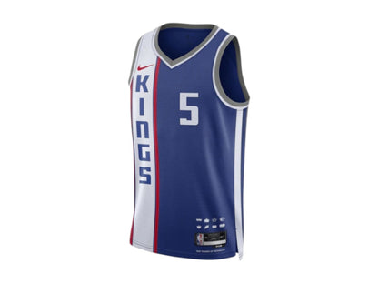 Nike NBA Sacramento Kings Aaron Fox City Edition 2023/24 Dri Fit Swingman Jersey Blue/White