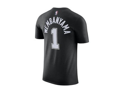 Nike NBA San Antonio Spurs Victor Wembanyama T-shirt Black/White/Grey