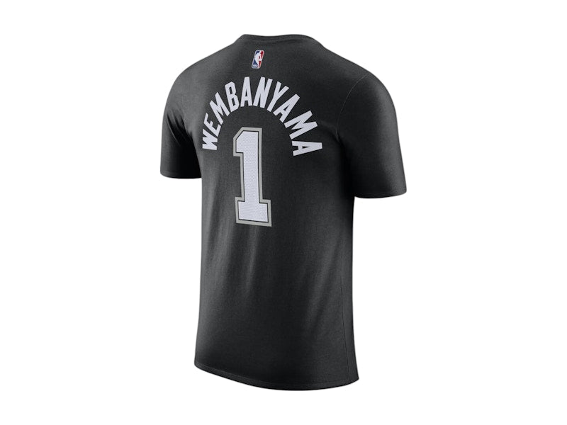Nike NBA San Antonio Spurs Victor Wembanyama T-shirt Black/White/Grey