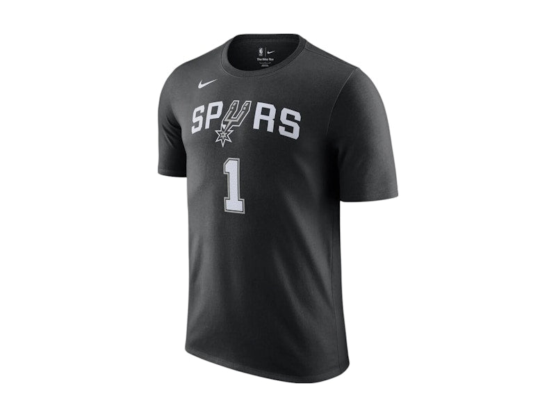 Nike NBA San Antonio Spurs Victor Wembanyama T-shirt Black/White/Grey