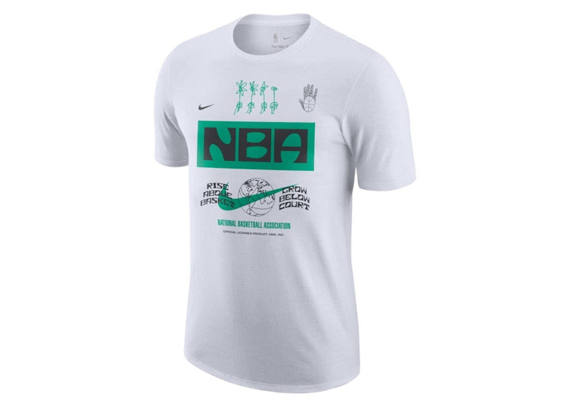 Nike NBA Team 31 Courtside Max 90 Loose Fit Short Sleeve T-shirt White/Black/Green